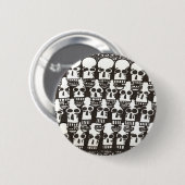 Cartoon-Schädelknopf Button (Vorne & Hinten)