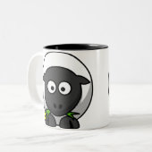 Cartoon-Schaf-Tasse Zweifarbige Tasse (Vorderseite Links)