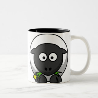 Cartoon-Schaf-Tasse Zweifarbige Tasse