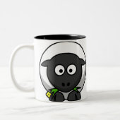 Cartoon-Schaf-Tasse Zweifarbige Tasse (Links)