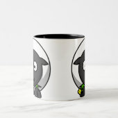 Cartoon-Schaf-Tasse Zweifarbige Tasse (Mittel)