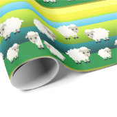 Cartoon-Schaf-Verpackungs-Papier Geschenkpapier (Rolleneckpunkt)