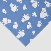 Cartoon Schafe auf blauem Hintergrund Seidenpapier (Detail)