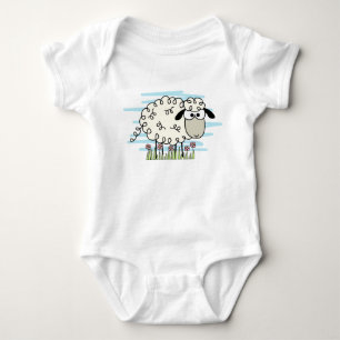 Cartoon Schafe Baby Strampler