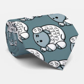 Cartoon-Schafe Krawatte (Gerollt)