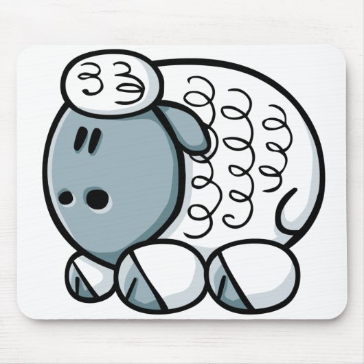 Cartoon-Schafe Mousepad (Vorne)