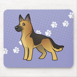 Cartoon-Schäferhund Mousepad