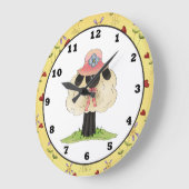 Cartoon-Schafuhr Große Wanduhr (Winkel)