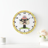 Cartoon-Schafuhr Große Wanduhr (Zuhause)