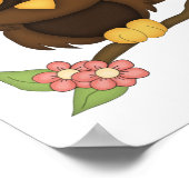 Cartoon Schale (braun) Poster (Ecke)