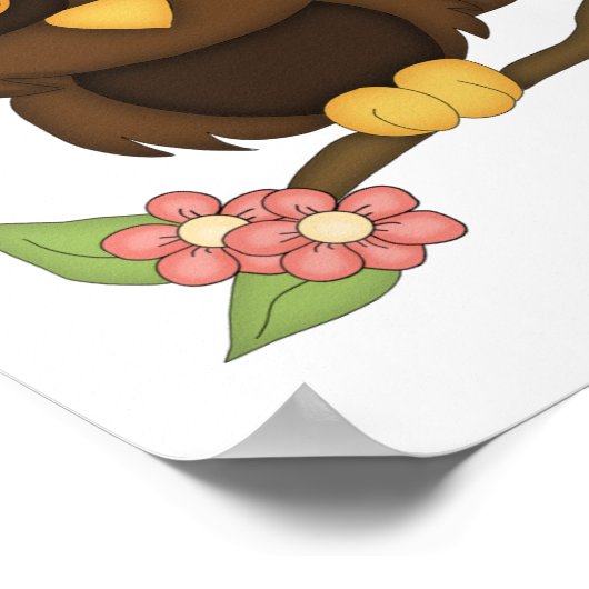 Cartoon Schale (braun) Poster (Ecke)