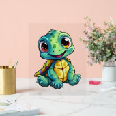 Cartoon-Schildkröte Acrylschild (Hochzeit)