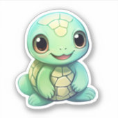 Cartoon-Schildkröte Aufkleber (Vorderseite)
