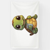 Cartoon-Schildkröte Banner (Vertikal)