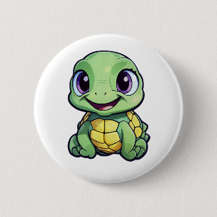Cartoon-Schildkröte Button