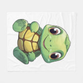 Cartoon-Schildkröte Fleecedecke (Vorderseite (Horizontal))