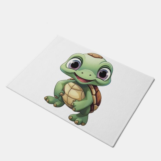 Cartoon-Schildkröte Fußmatte (Schrägansicht)