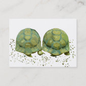 Cartoon-Schildkröte-Geschäfts-Karte Visitenkarte (Rückseite)