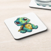 Cartoon-Schildkröte Getränkeuntersetzer (Linke Seite)