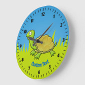 Cartoon-Schildkröte Große Wanduhr (Winkel)