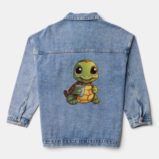 Cartoon-Schildkröte Jeansjacke (Rückseite)