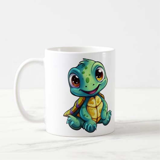 Cartoon-Schildkröte Kaffeetasse (Links)