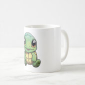 Cartoon-Schildkröte Kaffeetasse (VorderseiteRechts)