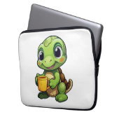 Cartoon-Schildkröte Laptopschutzhülle (Vorderseite Links)