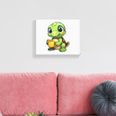 Cartoon-Schildkröte Leinwanddruck (Insitu (Wohnzimmer))