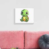 Cartoon-Schildkröte Leinwanddruck (Insitu (Wohnzimmer))