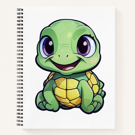 Cartoon-Schildkröte Notizblock (Vorderseite)
