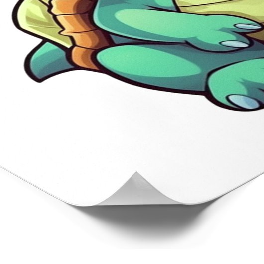 Cartoon-Schildkröte Poster (Ecke)