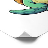 Cartoon-Schildkröte Poster (Ecke)