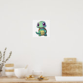 Cartoon-Schildkröte Poster (Küche)
