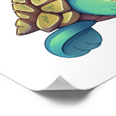 Cartoon-Schildkröte Poster (Ecke)