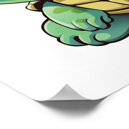 Cartoon-Schildkröte Poster (Ecke)