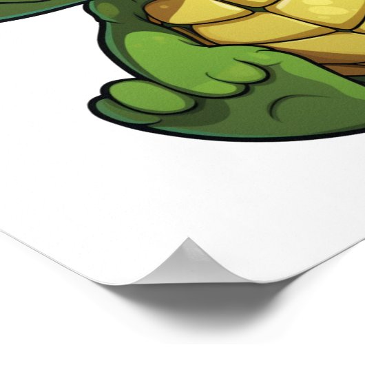 Cartoon-Schildkröte Poster (Ecke)