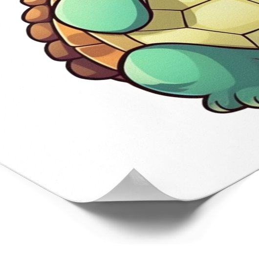 Cartoon-Schildkröte Poster (Ecke)