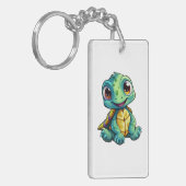 Cartoon-Schildkröte Schlüsselanhänger (Vorderseite links)