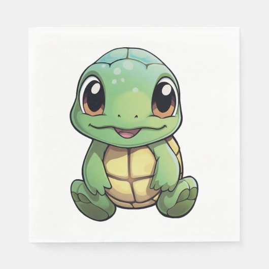 Cartoon-Schildkröte Serviette (Vorderseite)