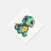 Cartoon-Schildkröte Serviette (Ecke)