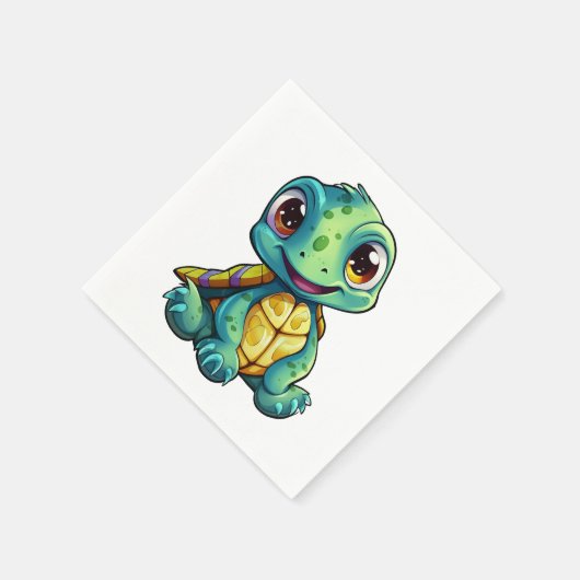 Cartoon-Schildkröte Serviette (Ecke)