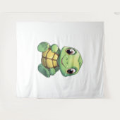 Cartoon-Schildkröte Wandteppich (Vorderseite (Horizontal))