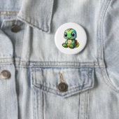 Cartoon-Schildkrötenexemplar Button (Beispiel)