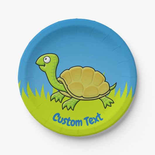 Cartoon Schildkrötenpapier Pappteller (Vorderseite)