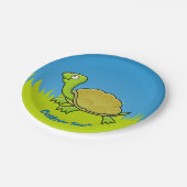 Cartoon Schildkrötenpapier Pappteller (Schrägansicht)