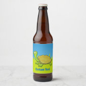 Cartoon Schildkrötenwein Bierflaschenetikett (Vorderseite)