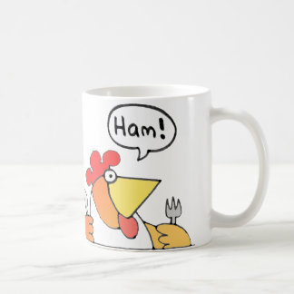 Cartoon-Schinken u. Ei-Frühstücks-Tasse Kaffeetasse