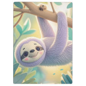 Cartoon-Schlampe, die von einem Zweig auf dem Kopf Klemmbrett (Rückseite)