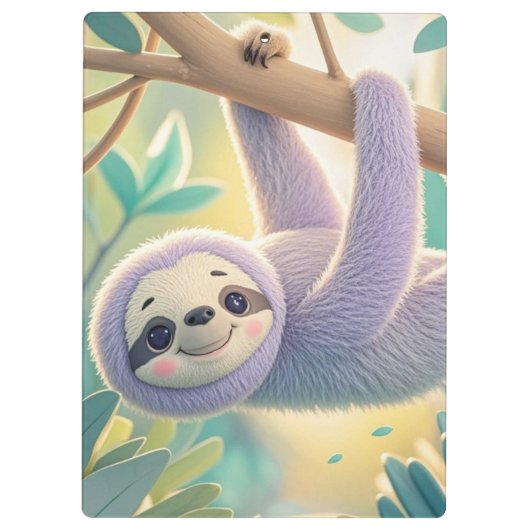 Cartoon-Schlampe, die von einem Zweig auf dem Kopf Klemmbrett (Rückseite)